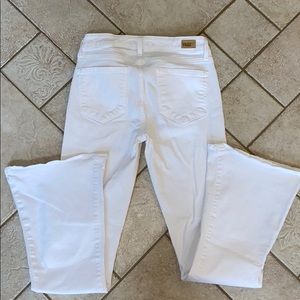 white boot cut jeans